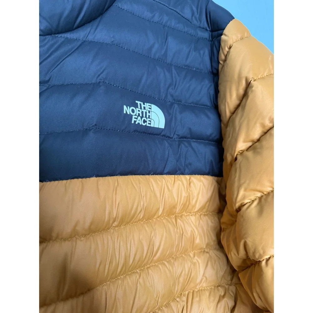 The North Face men's‎ stretch down hoodie in timber tan